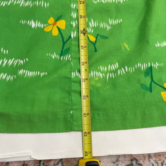 VTG Malia Honolulu Womens Hawaiian Dress Green Yellow Colorful Floral Retro - Picture 7 of 14